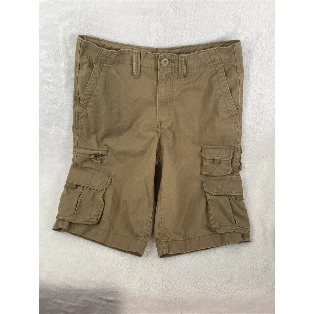 Faded Glory Men's Cargo Shorts, Size 30, Camel Inseam 11 1/2